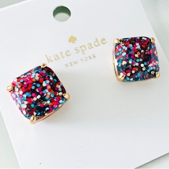 New kate spade new york Square Glitter Stud Earrings - Picture 7 of 14